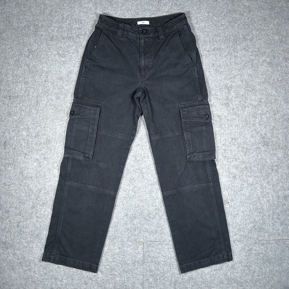 TNA Aritzia cargo pants women's size 2 black heavyweight workwear carpenter